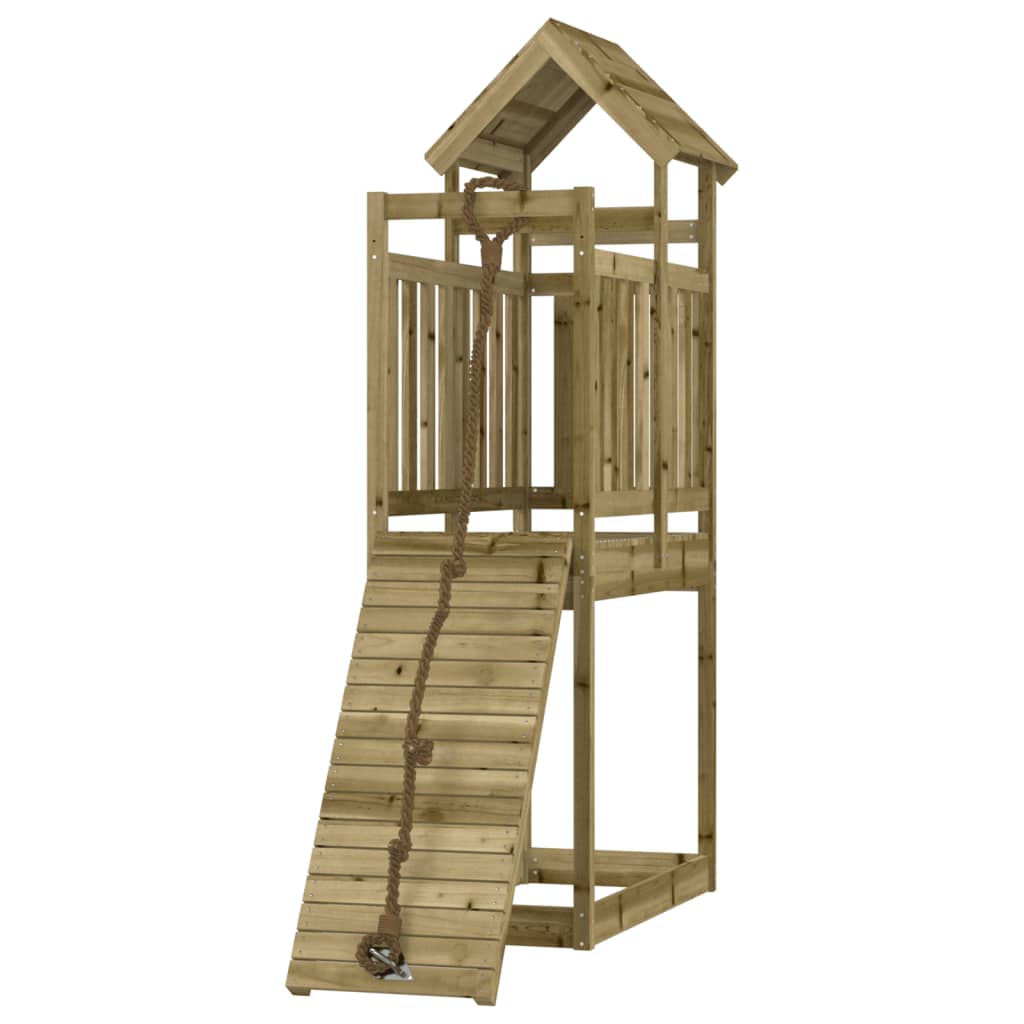 Playhouse with Climbing Wall Impregnated Wood Pine