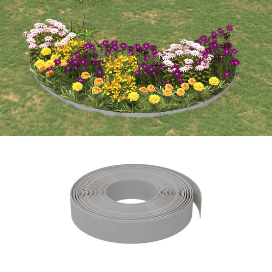 Garden Edgings 3 pcs Grey 10 m 10 cm Polyethylene