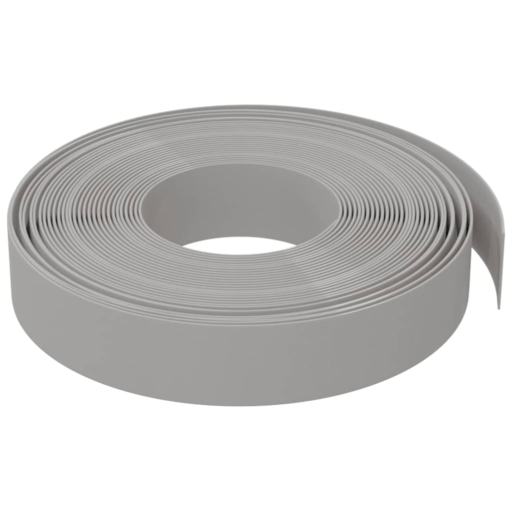 Garden Edgings 5 pcs Grey 10 m 10 cm Polyethylene