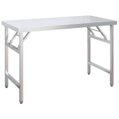 Kitchen Work Table with Overshelf 120x60x115 cm Stainless Steel