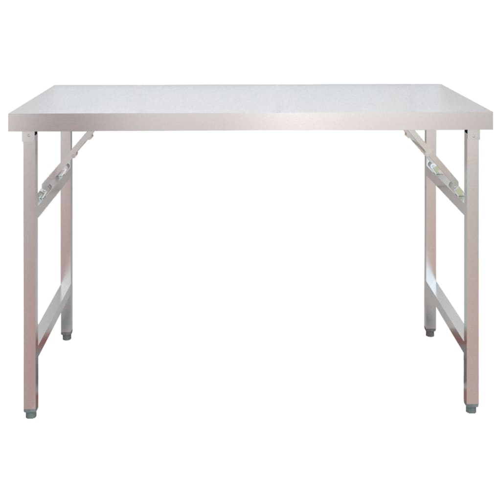 Kitchen Work Table with Overshelf 120x60x115 cm Stainless Steel