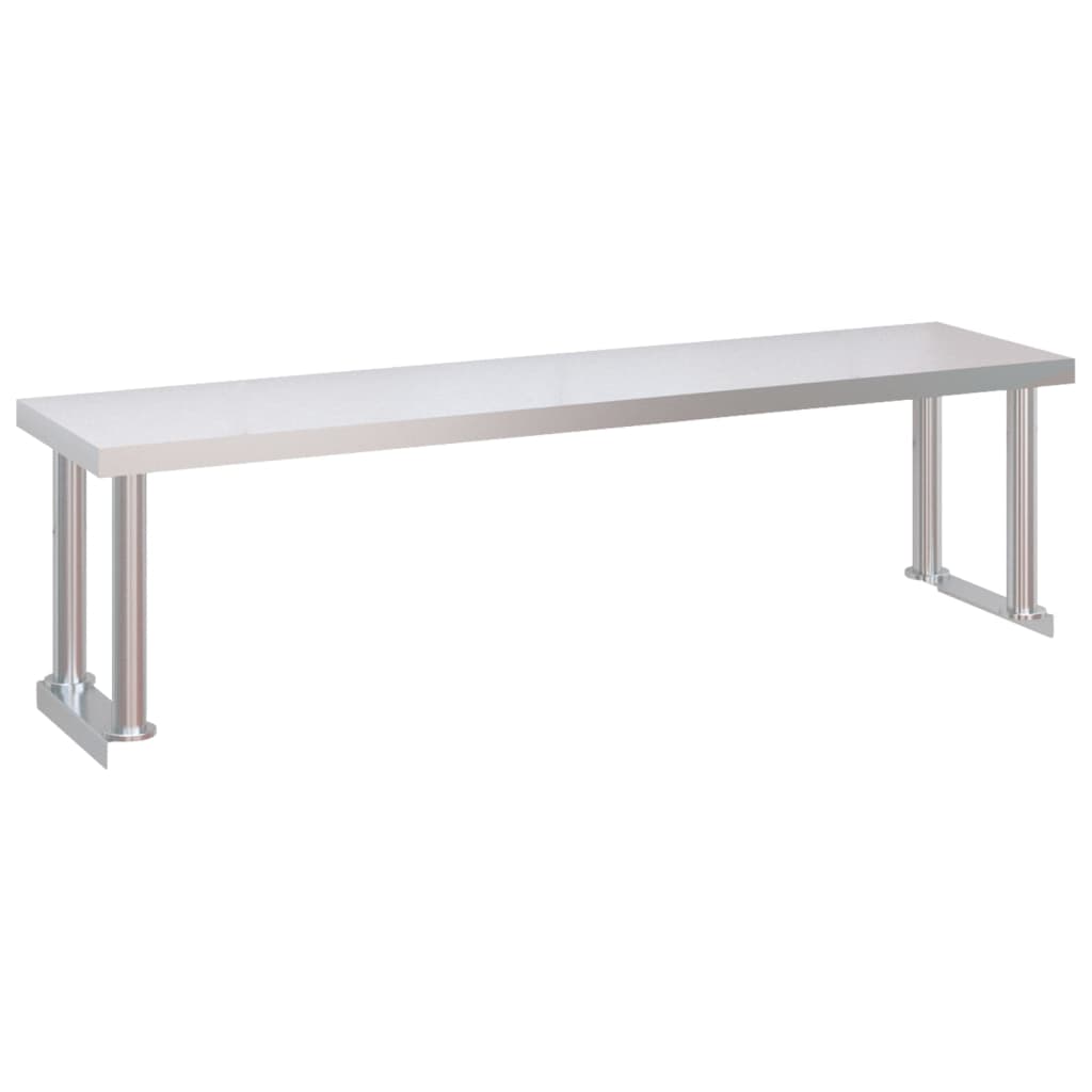 Kitchen Work Table with Overshelf 120x60x115 cm Stainless Steel