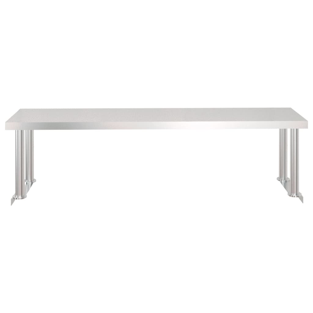 Kitchen Work Table with Overshelf 120x60x115 cm Stainless Steel