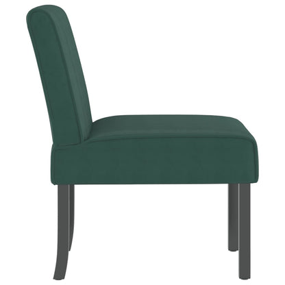 Slipper Chair Dark Green Velvet