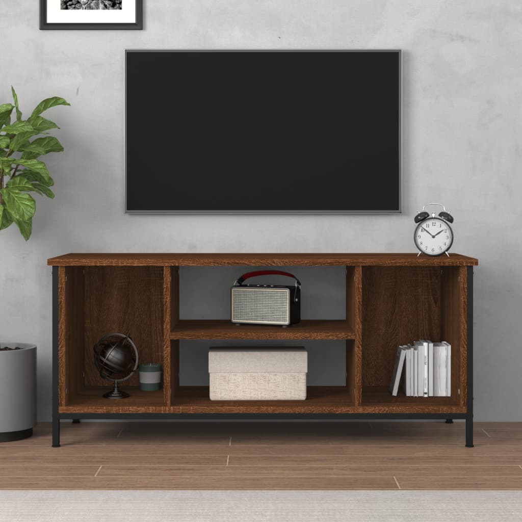 TV Cabinet Brown Oak 102x35x45 cm Engineered Wood