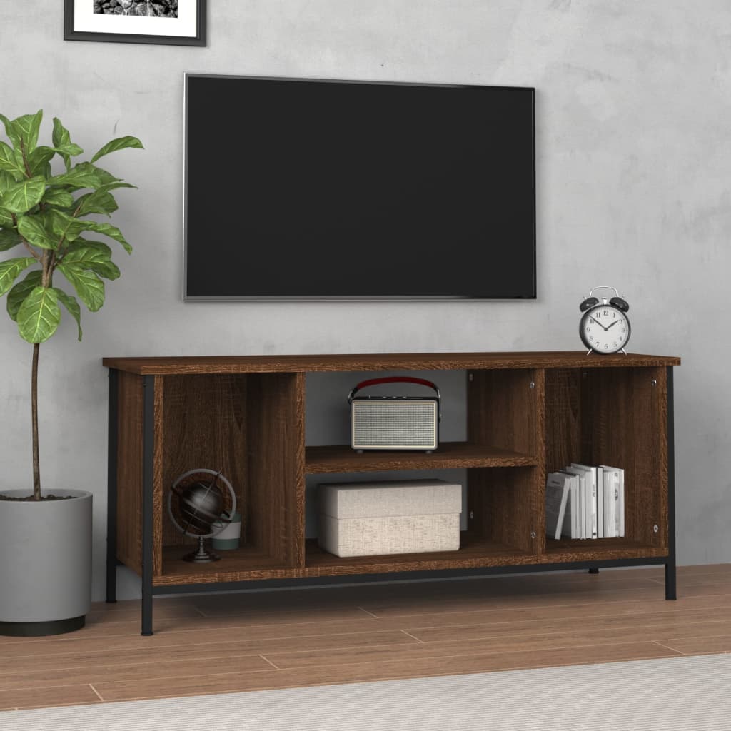 TV Cabinet Brown Oak 102x35x45 cm Engineered Wood