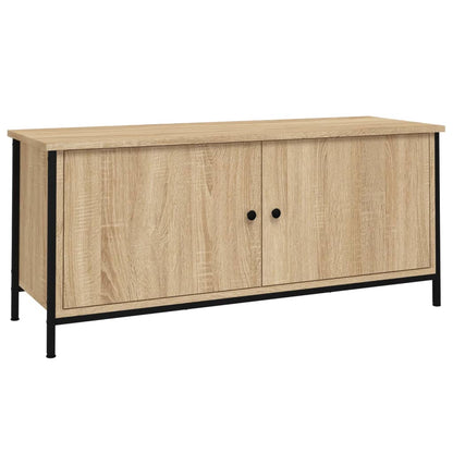 TV Cabinet with Doors Sonoma Oak 102x35x45 cm Engineered Wood