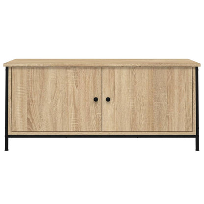 TV Cabinet with Doors Sonoma Oak 102x35x45 cm Engineered Wood