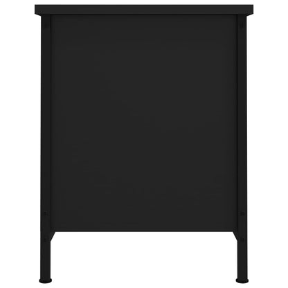 TV Cabinet with Doors Black 60x35x45 cm Engineered Wood