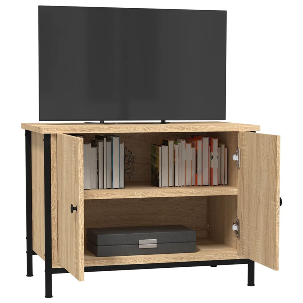 TV Cabinet with Doors Sonoma Oak 60x35x45 cm Engineered Wood