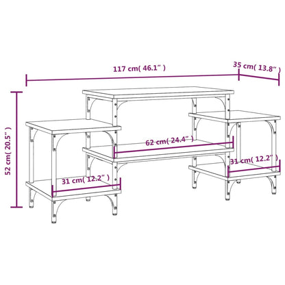 TV Cabinet Sonoma Oak 117x35x52 cm Engineered Wood