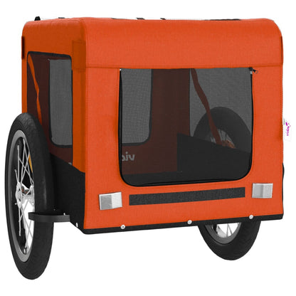 Pet Bike Trailer Orange and Black Oxford Fabric&Iron