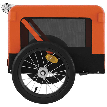 Pet Bike Trailer Orange and Black Oxford Fabric&Iron