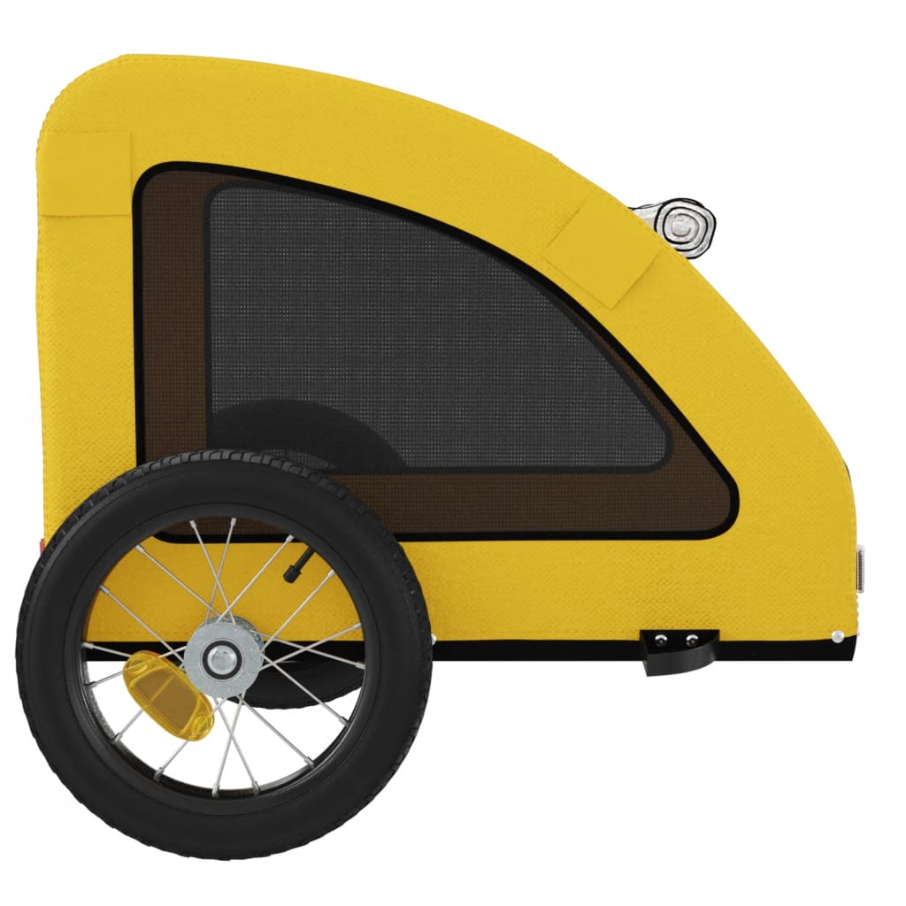 Pet Bike Trailer Yellow Oxford Fabric and Iron