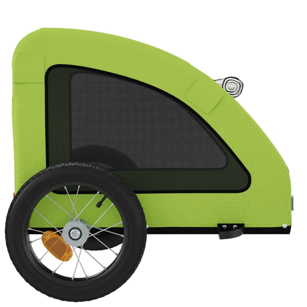 Pet Bike Trailer Green Oxford Fabric and Iron