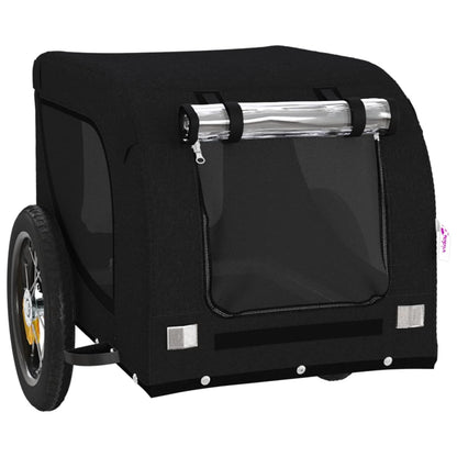 Pet Bike Trailer Black Oxford Fabric and Iron