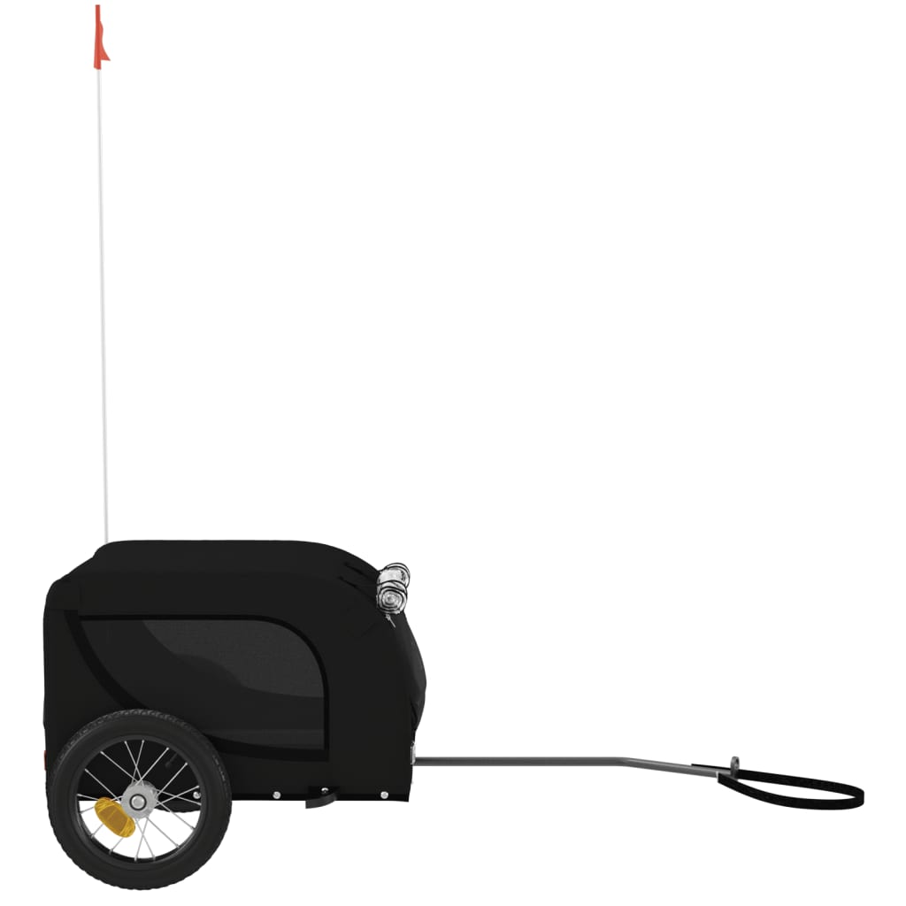 Pet Bike Trailer Black Oxford Fabric and Iron