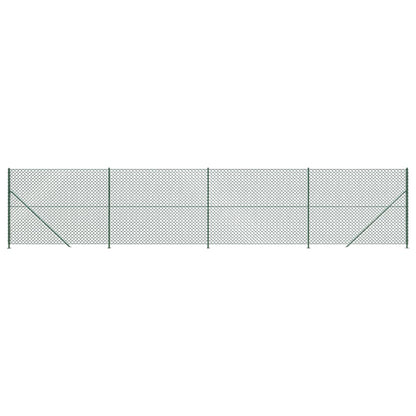 Chain Link Fence with Flange Green 2.2x10 m