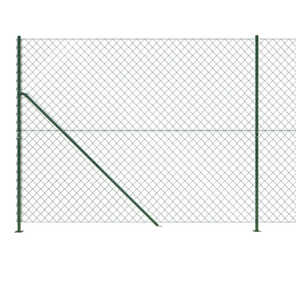 Chain Link Fence with Flange Green 2.2x10 m