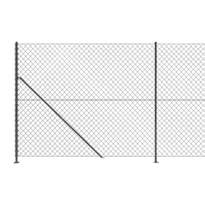 Chain Link Fence with Flange Anthracite 1.8x25 m