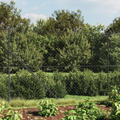 Chain Link Fence with Flange Anthracite 1.8x25 m