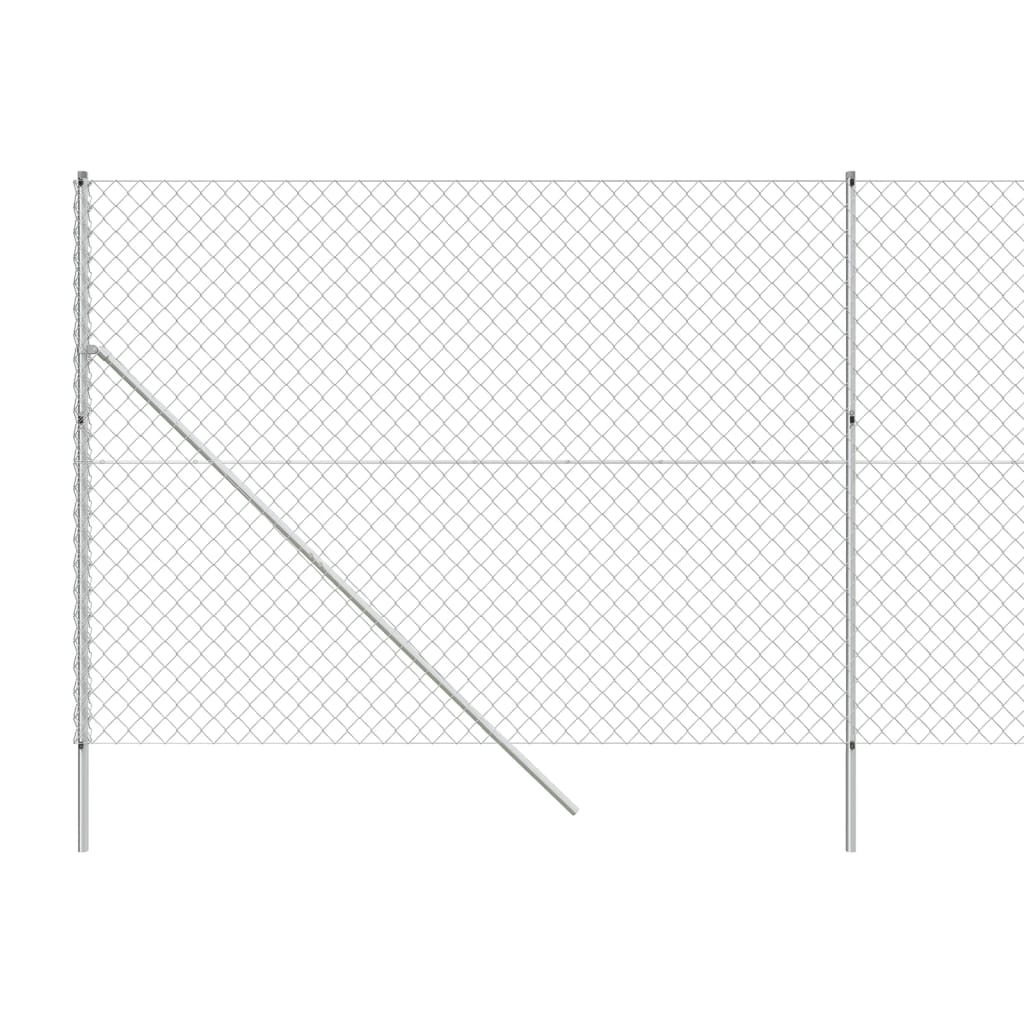 Chain Link Fence Silver 1.6x10 m