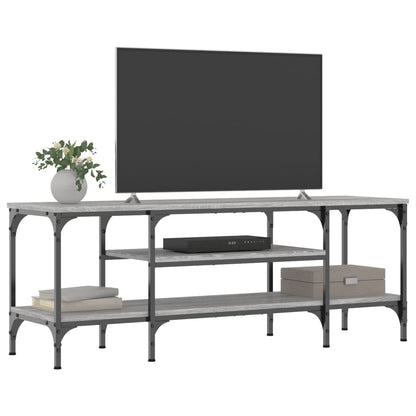 TV Cabinet Grey Sonoma 121x35x45 cm Engineered Wood&Iron