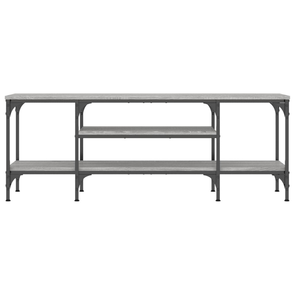 TV Cabinet Grey Sonoma 121x35x45 cm Engineered Wood&Iron