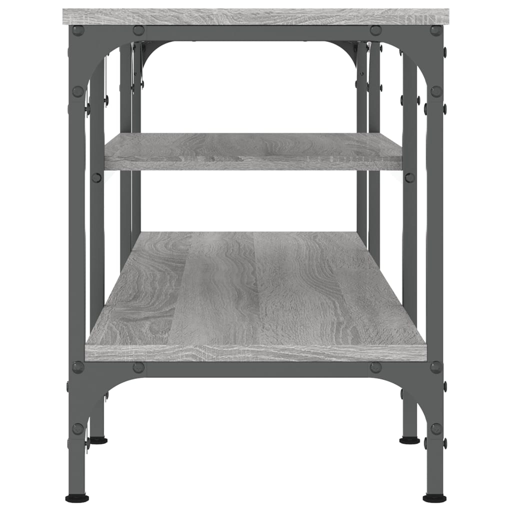 TV Cabinet Grey Sonoma 121x35x45 cm Engineered Wood&Iron