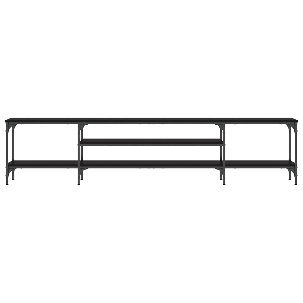 TV Cabinet Black 201x35x45 cm Engineered Wood&Iron