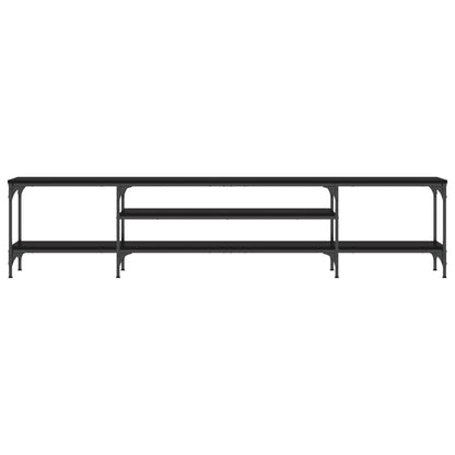 TV Cabinet Black 201x35x45 cm Engineered Wood&Iron