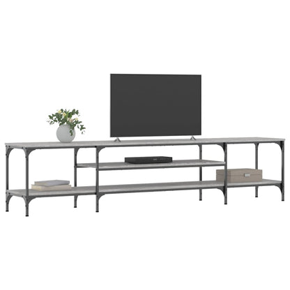 TV Cabinet Grey Sonoma 201x35x45 cm Engineered Wood&Iron