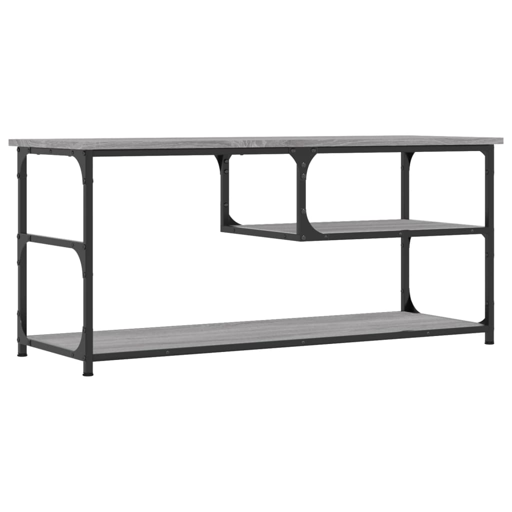 TV Cabinet Grey Sonoma 103x38x46.5 cm Engineered Wood and Steel