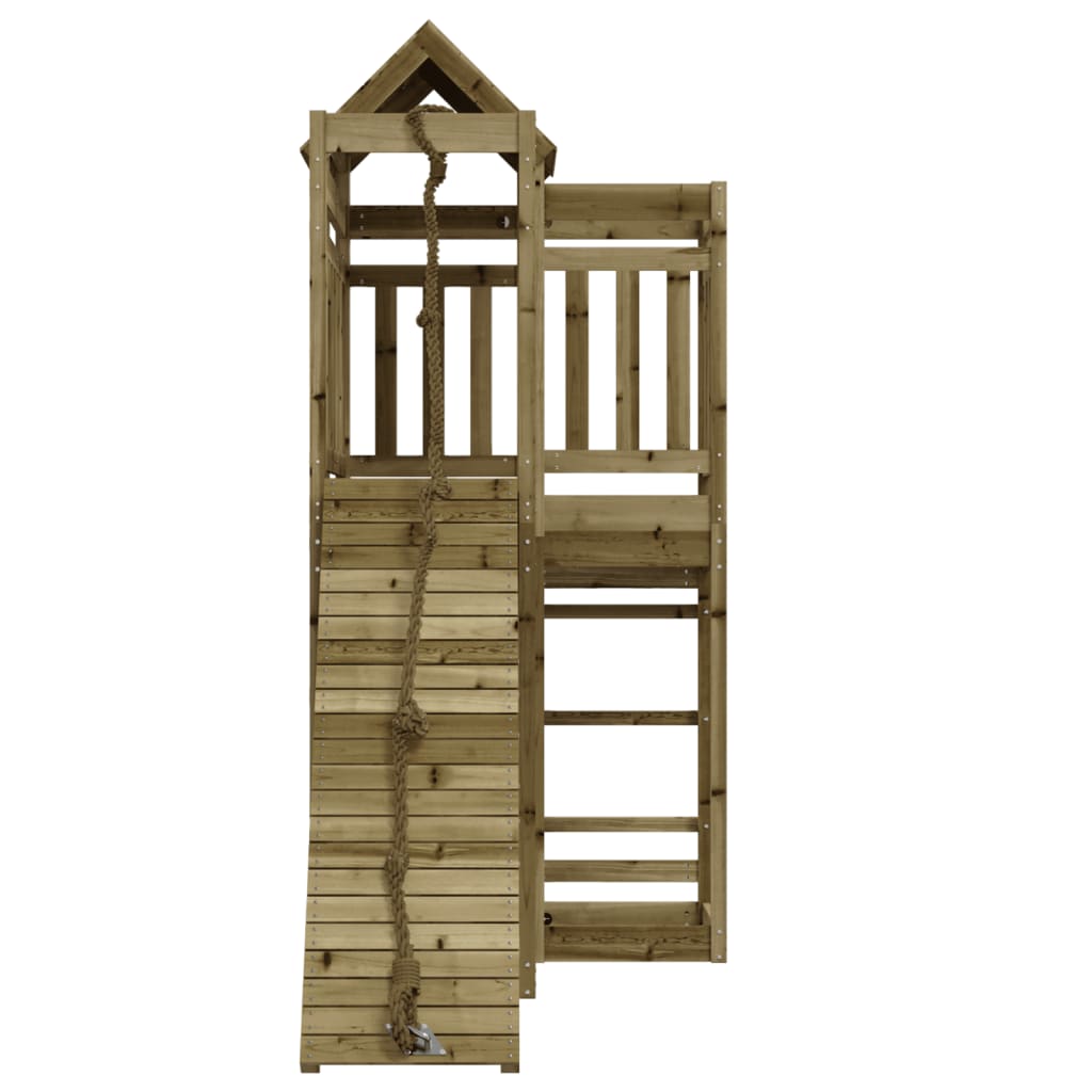 Playhouse with Climbing Wall Impregnated Wood Pine