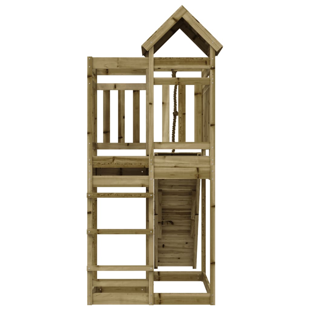 Playhouse with Climbing Wall Impregnated Wood Pine