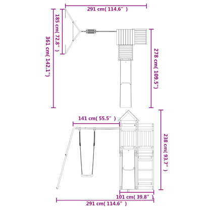 Outdoor Playset Solid Wood Douglas