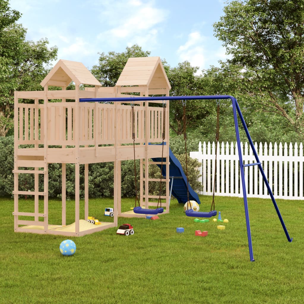 Outdoor Playset Solid Wood Pine