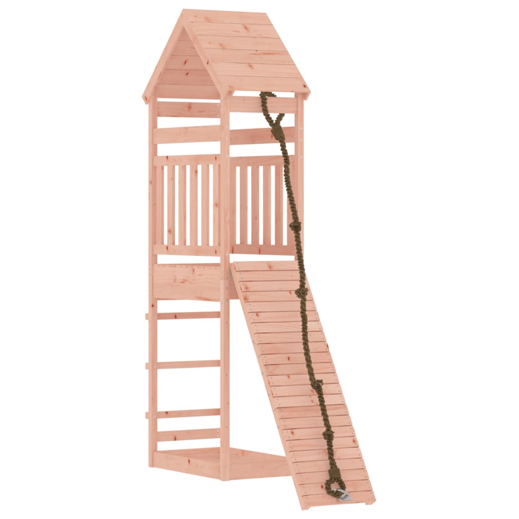 Playhouse with Climbing Wall Solid Wood Douglas