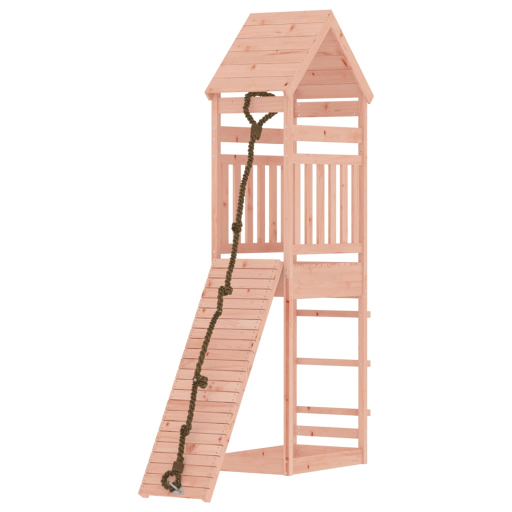 Playhouse with Climbing Wall Solid Wood Douglas