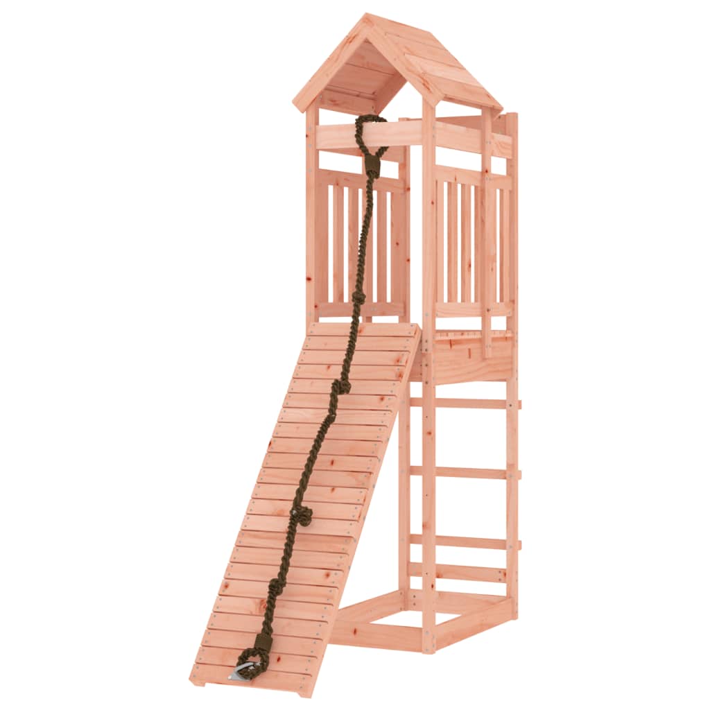 Playhouse with Climbing Wall Solid Wood Douglas