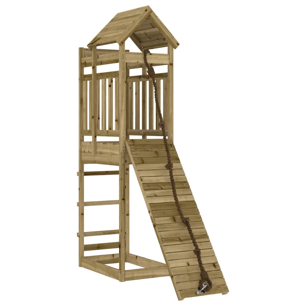 Playhouse with Climbing Wall Impregnated Wood Pine