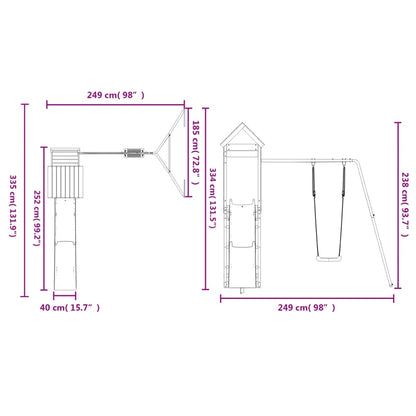 Outdoor Playset Solid Wood Douglas