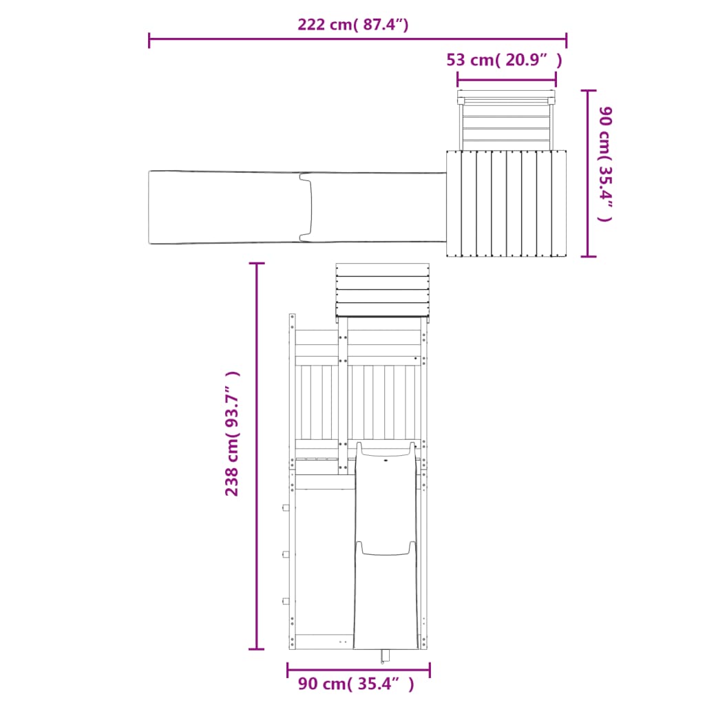 Outdoor Playset Impregnated Wood Pine