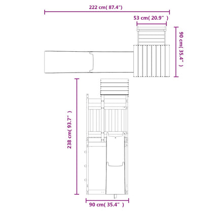 Outdoor Playset Impregnated Wood Pine