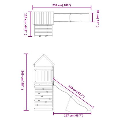 Outdoor Playset Solid Wood Pine