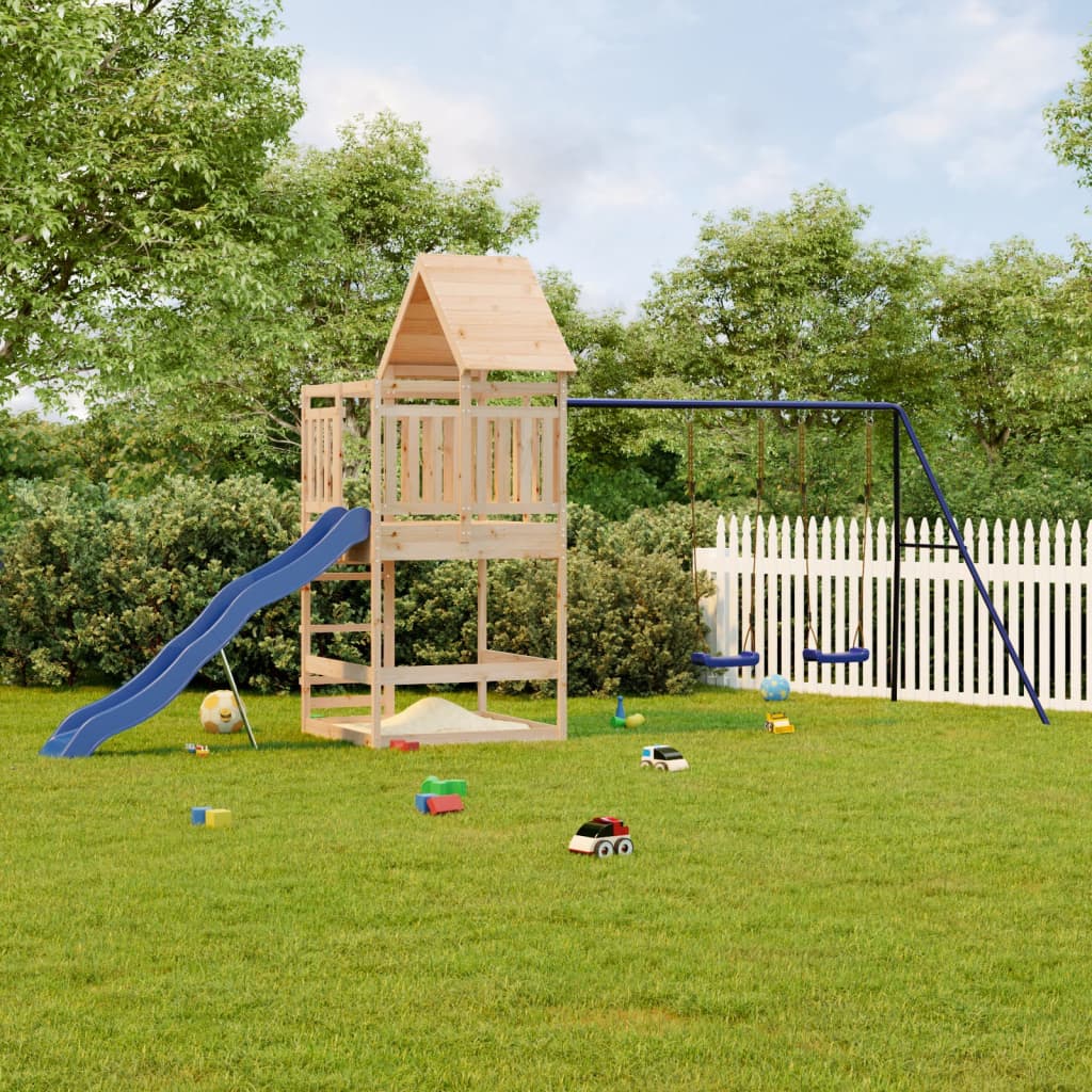 Outdoor Playset Solid Wood Pine