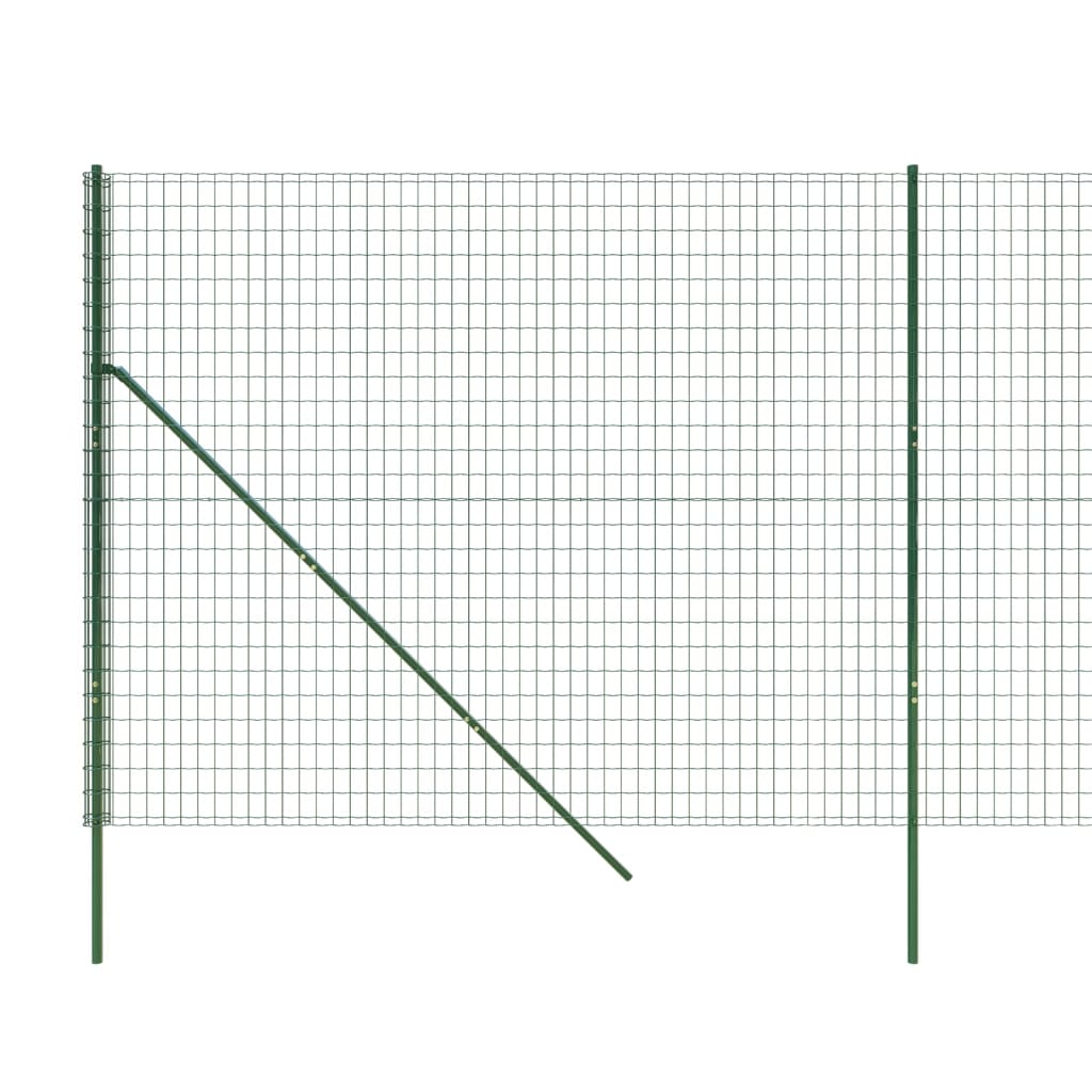 Wire Mesh Fence Green 1.8x25 m Galvanised Steel