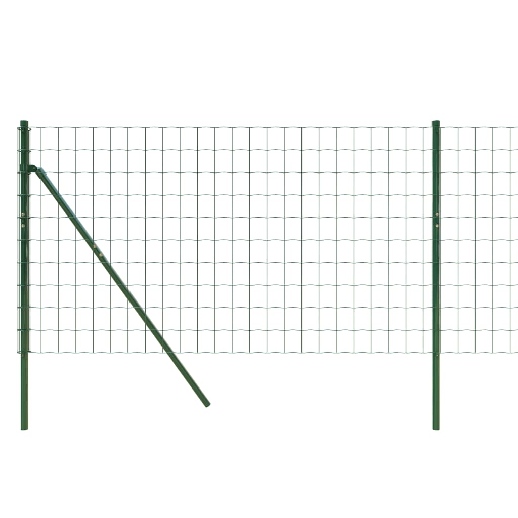 Wire Mesh Fence Green 0.8x10 m Galvanised Steel