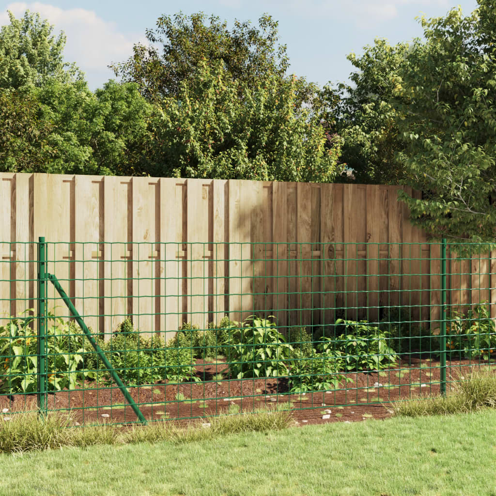 Wire Mesh Fence Green 1x25 m Galvanised Steel