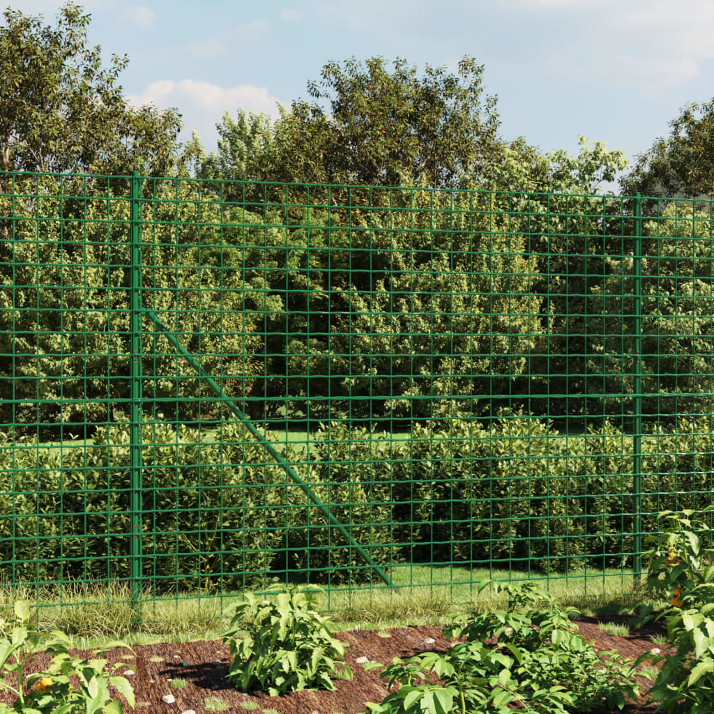 Wire Mesh Fence Green 2.2x10 m Galvanised Steel